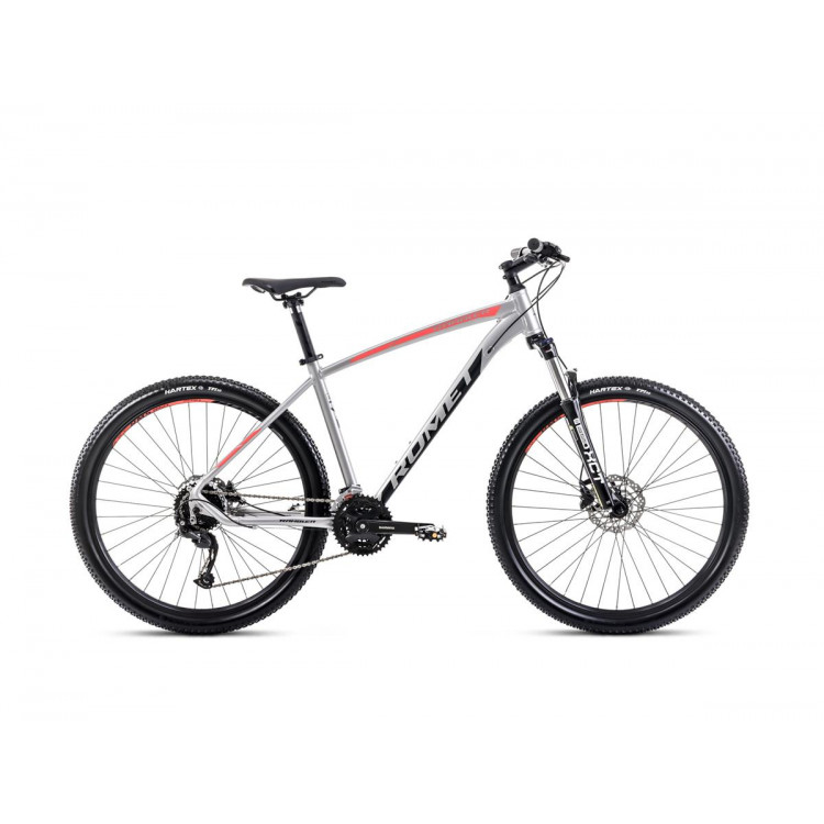 Horský bicykel ROMET RAMBLER R7.4 2024 M Strieborno-červený grafit